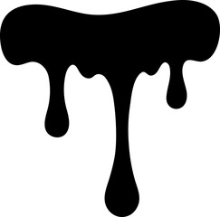 Melted Driping Paint Border Illustration