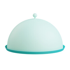 3d food tray icon illustration with transparent background