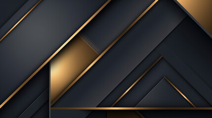 Luxury abstract background with golden lines on dark background
