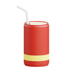 Obraz premium 3d soda can icon illustration with transparent background