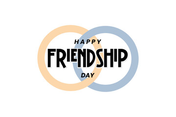happy friendship day, Holiday concept. Template for background, banner, card, poster, t-shirt with text inscription
