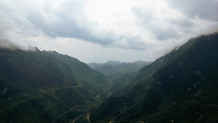 clouds over the mountains