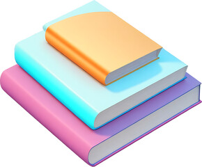 stack of colorful books