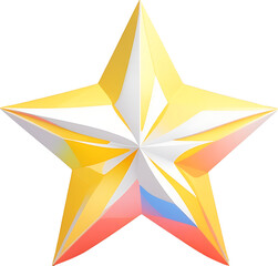 golden star on white background