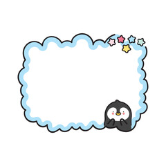 Cute handdrawn frame. Colorful doodle frame