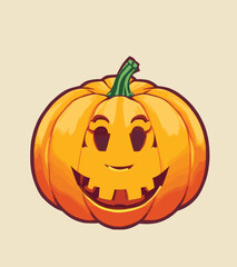 Halloween pumpkin. Vector.
