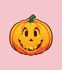 Halloween pumpkin. Vector.

