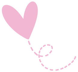 pink heart shaped balloon