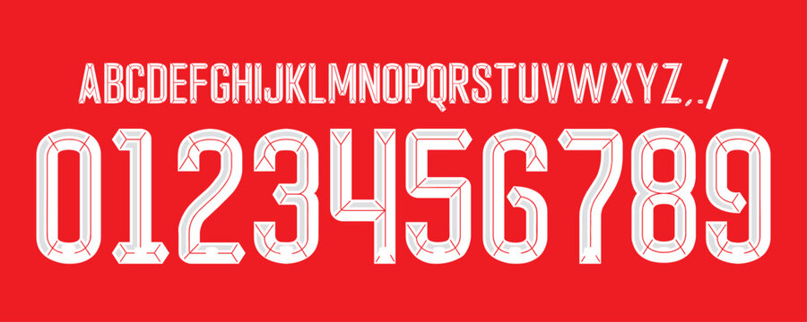 puma and arsenal font vector team 2015 - 2016 kit sport style font. football style font with lines inside. font world cup. sports style letters and numbers for soccer team