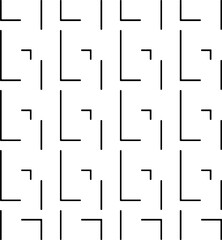 Vector pattern in geometric ornamental style. Black and white color.Seamless repeat pattern.Simple geo all over print block for apparel textile, ladies dress, fashion garment, digital wall paper.