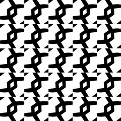 Vector pattern in geometric ornamental style. Black and white color.Seamless repeat pattern.Simple geo all over print block for apparel textile, ladies dress, fashion garment, digital wall paper.