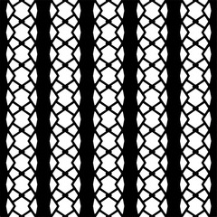 Vector pattern in geometric ornamental style. Black and white color.Seamless repeat pattern.Simple geo all over print block for apparel textile, ladies dress, fashion garment, digital wall paper.