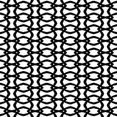 Vector pattern in geometric ornamental style. Black and white color.Seamless repeat pattern.Simple geo all over print block for apparel textile, ladies dress, fashion garment, digital wall paper.