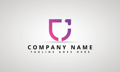 Simple Vector Logo In A Modern Style. Top Of The In The Form Of Letter U.