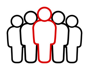 Symbol, ikona ludzi. Plik wektorowy.