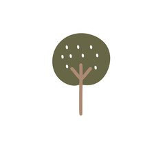 Cute tree hand drawn