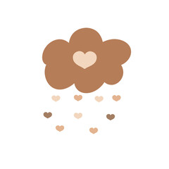 Cute cloud cartoon hand dawn