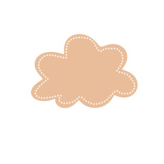 Cute cloud cartoon hand dawn