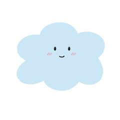 Cute cloud weather hand drawn.