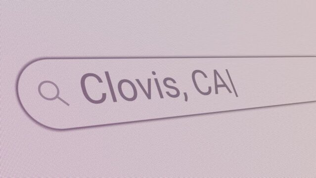 Search Bar Clovis CA 
Close Up Single Line Typing Text Box Layout Web Database Browser Engine Concept