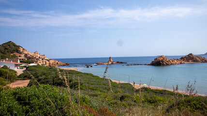 Cala Pregonda in Menorca at Balearic islands
