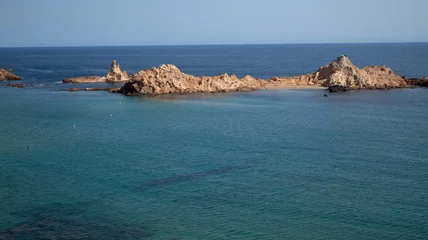 Fotobehang Cala Pregonda, Menorca Eiland, Spanje Cala Pregonda beach with golden sand on summer sunny day at Menorca island.
