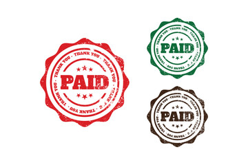 Completed grunge rubber stamp vector illustration background.