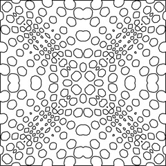 Texture with figures from lines. Black and white pattern for web page, textures, card, poster, fabric, textile. Monochrome graphic repeating design. 