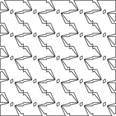 Texture with figures from lines. Black and white pattern for web page, textures, card, poster, fabric, textile. Monochrome graphic repeating design. 