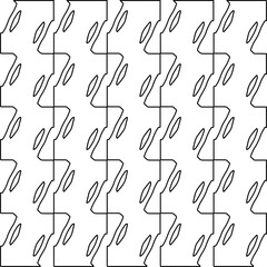 Texture with figures from lines. Black and white pattern for web page, textures, card, poster, fabric, textile. Monochrome graphic repeating design. 