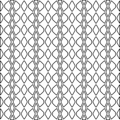 Fototapeta premium Texture with figures from lines. Black and white pattern for web page, textures, card, poster, fabric, textile. Monochrome graphic repeating design. 