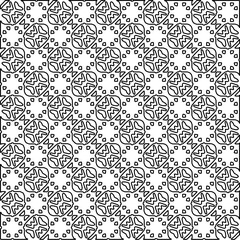 Texture with figures from lines. Black and white pattern for web page, textures, card, poster, fabric, textile. Monochrome graphic repeating design. 