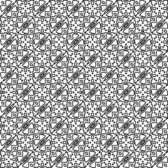 Texture with figures from lines. Black and white pattern for web page, textures, card, poster, fabric, textile. Monochrome graphic repeating design. 