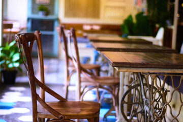 Empty Seat in a cafe indoor