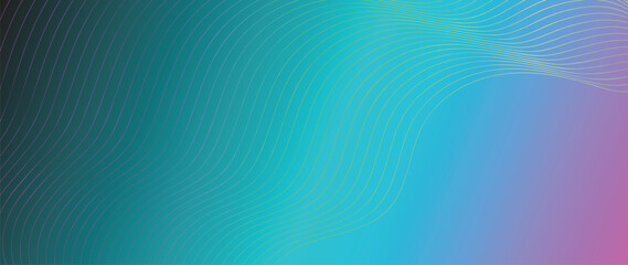 Abstract vibrant gradient line background vector. Futuristic style wallpaperwith line distortion, wave, curved lines, colorful. Modern wallpaper design for backdrop, website, business, technology.