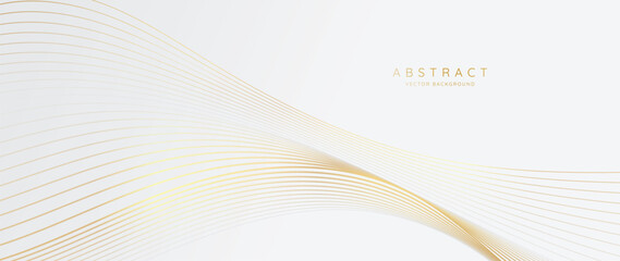 Abstract vibrant gradient line background vector. Luxury style wallpaper with line distortion, wave line, gold. Modern wallpaper design for backdrop, website, business, technology, presentation.