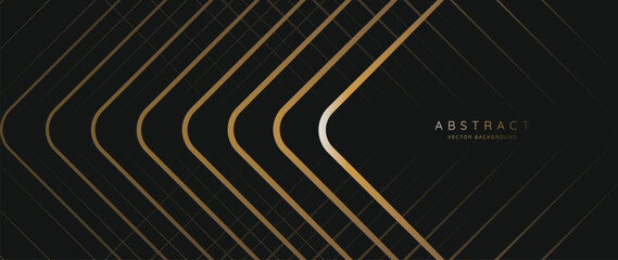 Abstract vibrant gradient line background vector. Luxury style wallpaper with square line, curved lines, gold. Modern wallpaper design for backdrop, website, business, technology, presentation.