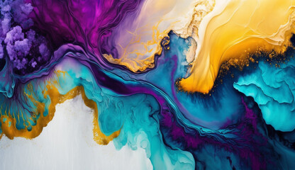 Abstract alcohol ink background, luxury and creative paint with beautiful and dreamy color, unique...