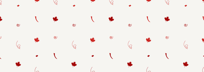 Red maple seamless pattern.