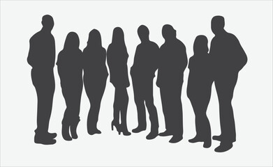 Embrace Diversity and Happiness, Silhouettes of a Multicultural Group Standing Together in Joy