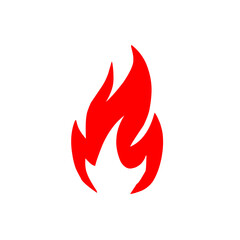 Red fire flat icons