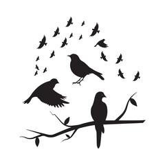 birds on a tree