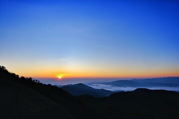 sunrise over mountains