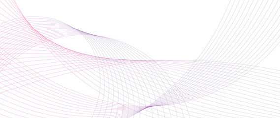 Abstract vibrant gradient line background vector. Futuristic style wall art with line distortion, wave, curved lines, color. Modern wallpaper design for business, technology, website, backdrop.