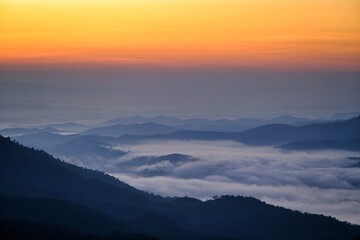 sunrise over the mountains