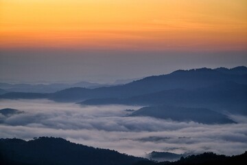 sunrise in the mountains