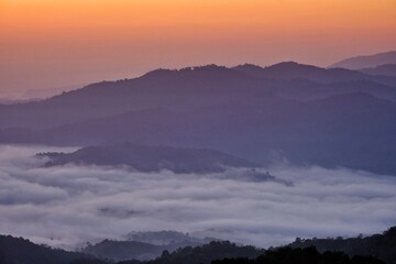 sunrise over the mountains