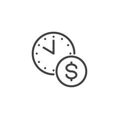 Time is money line icon