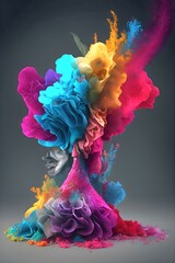 smoke, color, art, paint, ink, water, design, illustration, watercolor, texture, colorful, black, 