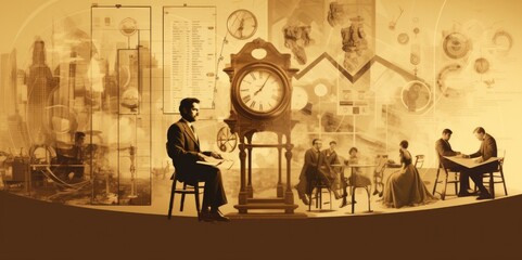 Nostalgic Timeline: Stages of App Creation in Sepia Tones, generative ai